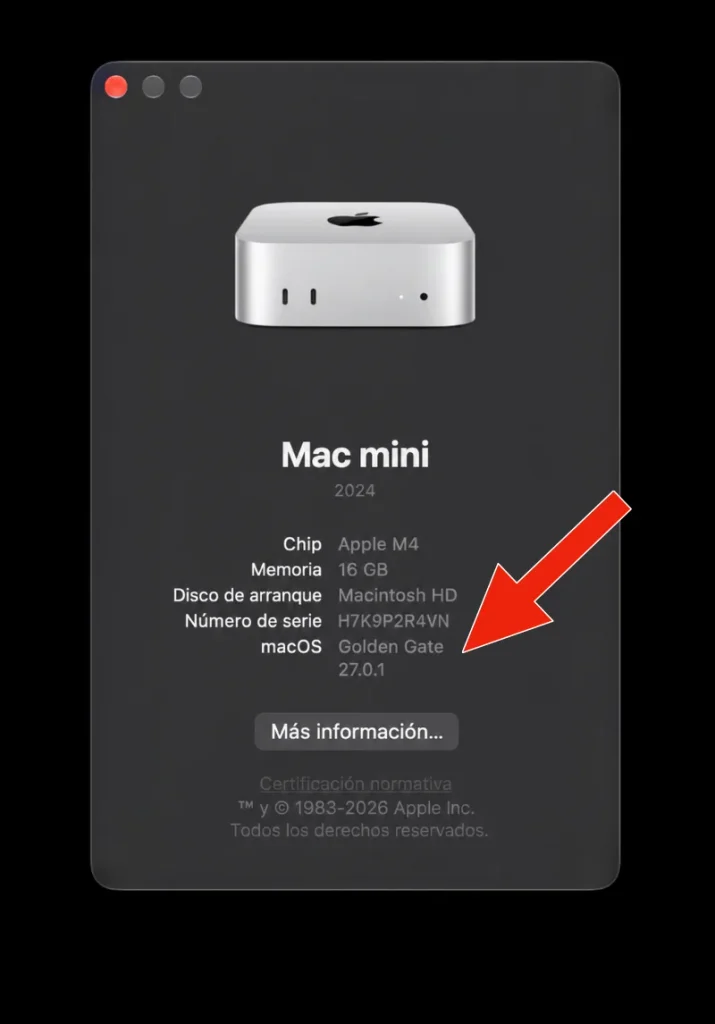 macOS version