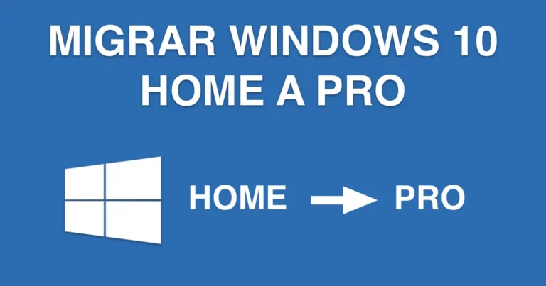 Cambio de Windows 10 HOME a PRO