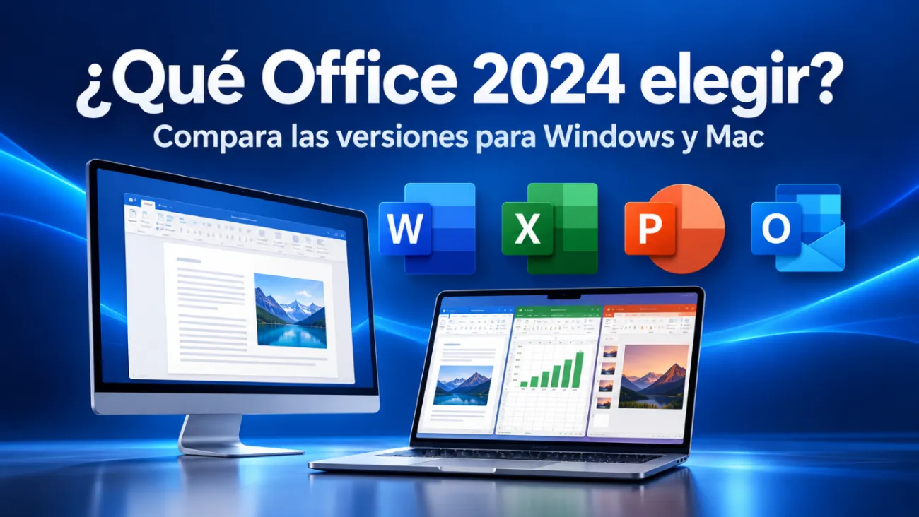 Comparativa de Office 2024 para Windows y Mac con Word, Excel, PowerPoint y Outlook